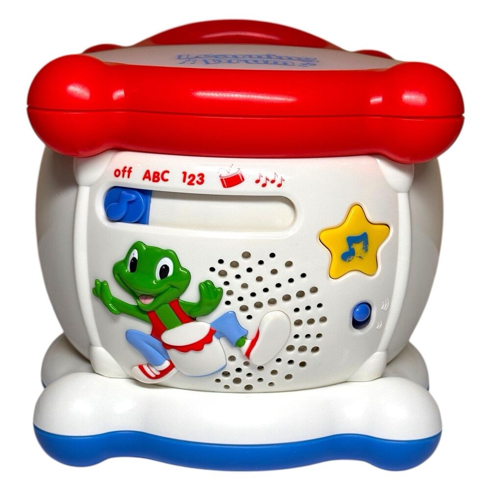 LeapFrog 2001 Musical Learning Drum ABC 123 Lights Up & Talks Works Vintage